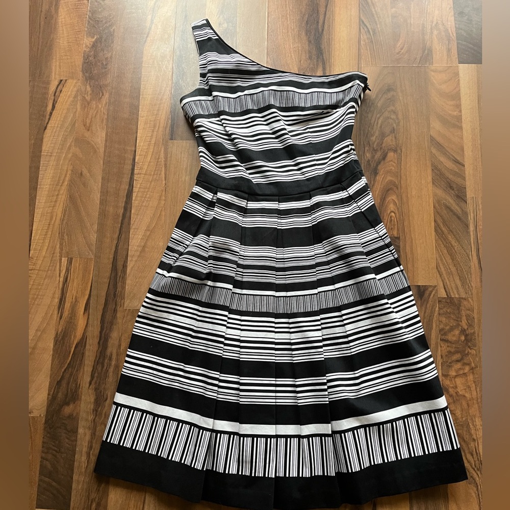 White House Black Market Knee Length One Shoulder Dress